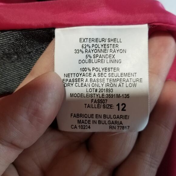 Neva Blazer Womens 12 Double Breasted Double Button Front Gray Tweed Jacket - Picture 5 of 7